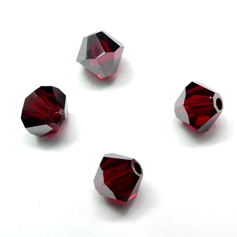 Bicone 4 - Siam Claire Satin 2x (25 pces)