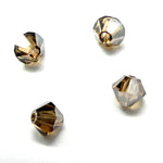 Bicone 4 - Topaze Satin Fumé Claire  (25 pces)