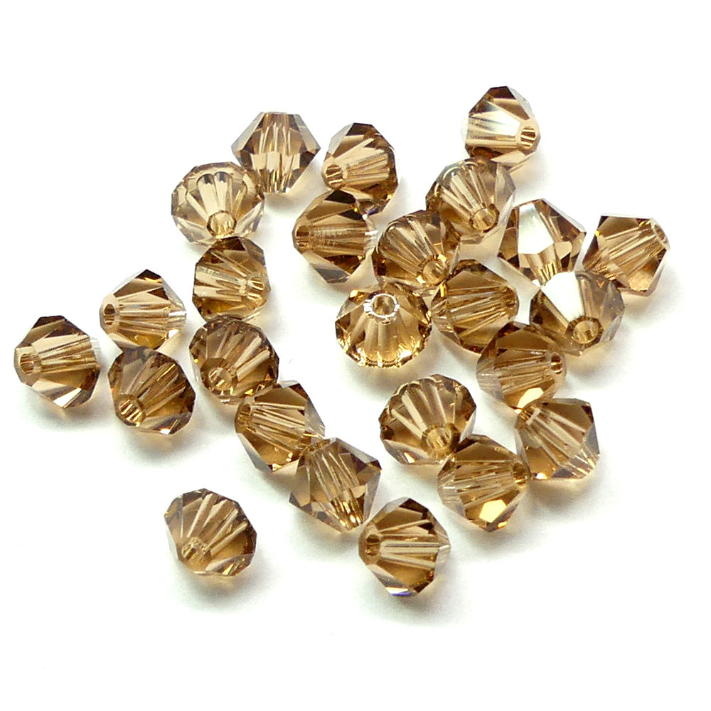 Bicone 4 - Topaze Fumée Claire (25 pces)