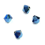 Bicone 4 - Bleu Métallique 2x (25 pces)