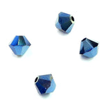 Bicone 4 - Bleu Métallique 2x (25 pces)