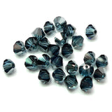 Bicone 4 - Bleu Montana Satin (25 pces)