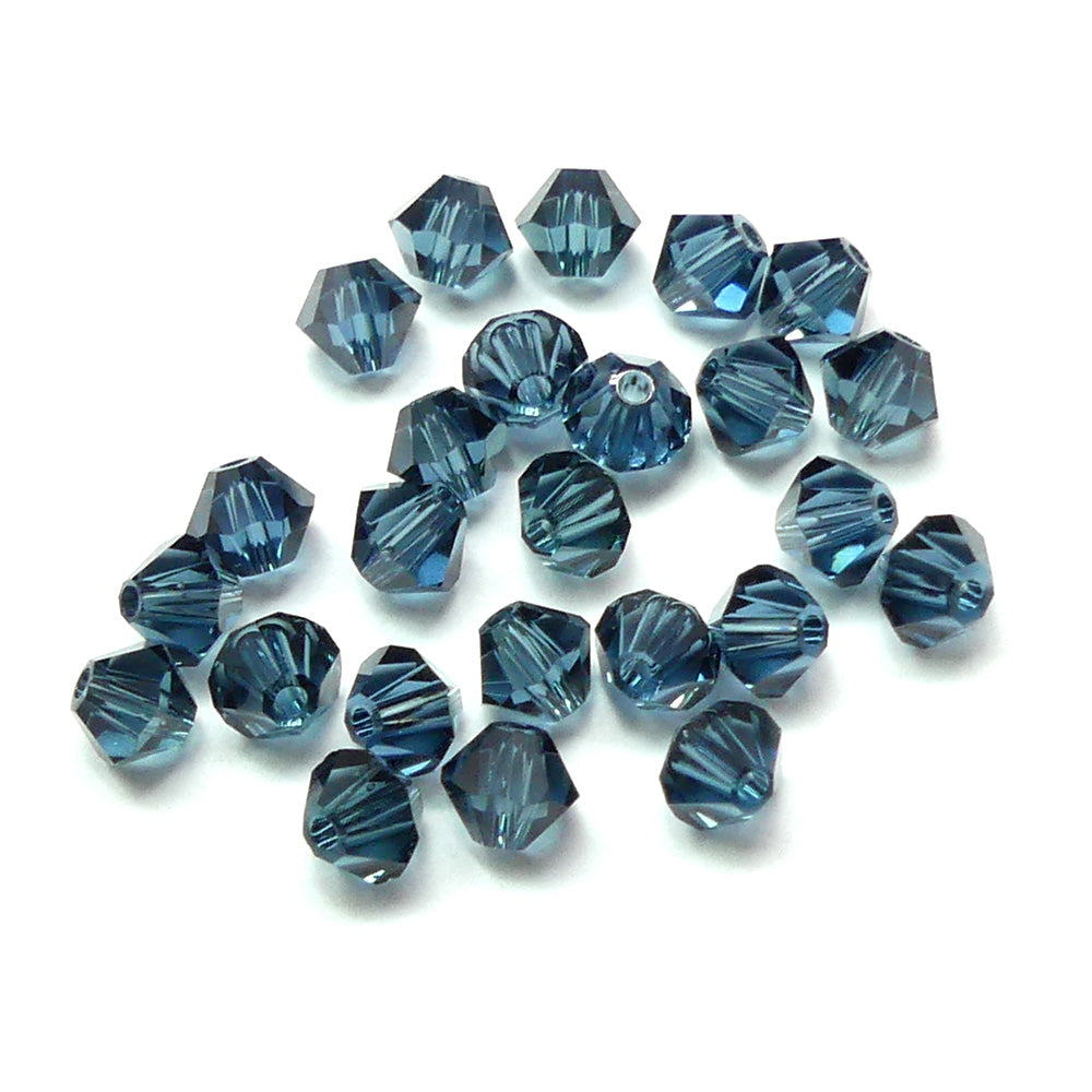 Bicone 4 - Bleu Montana  (25 pces)