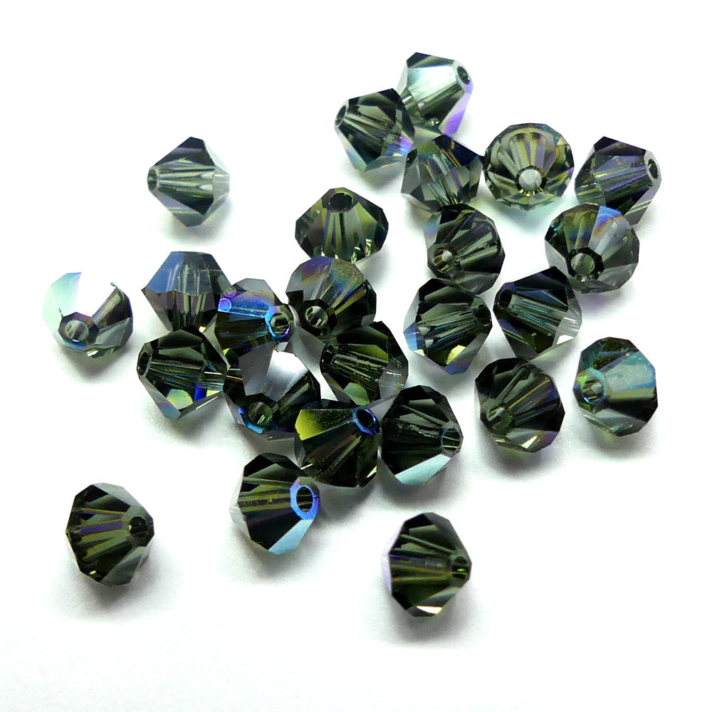 Bicone 4 - Morion AB (25 pces)