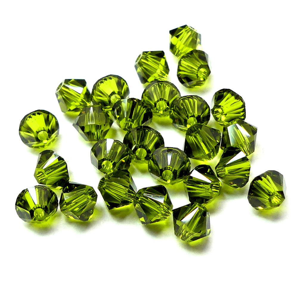 Bicone 4 - Olivine (25 pces)