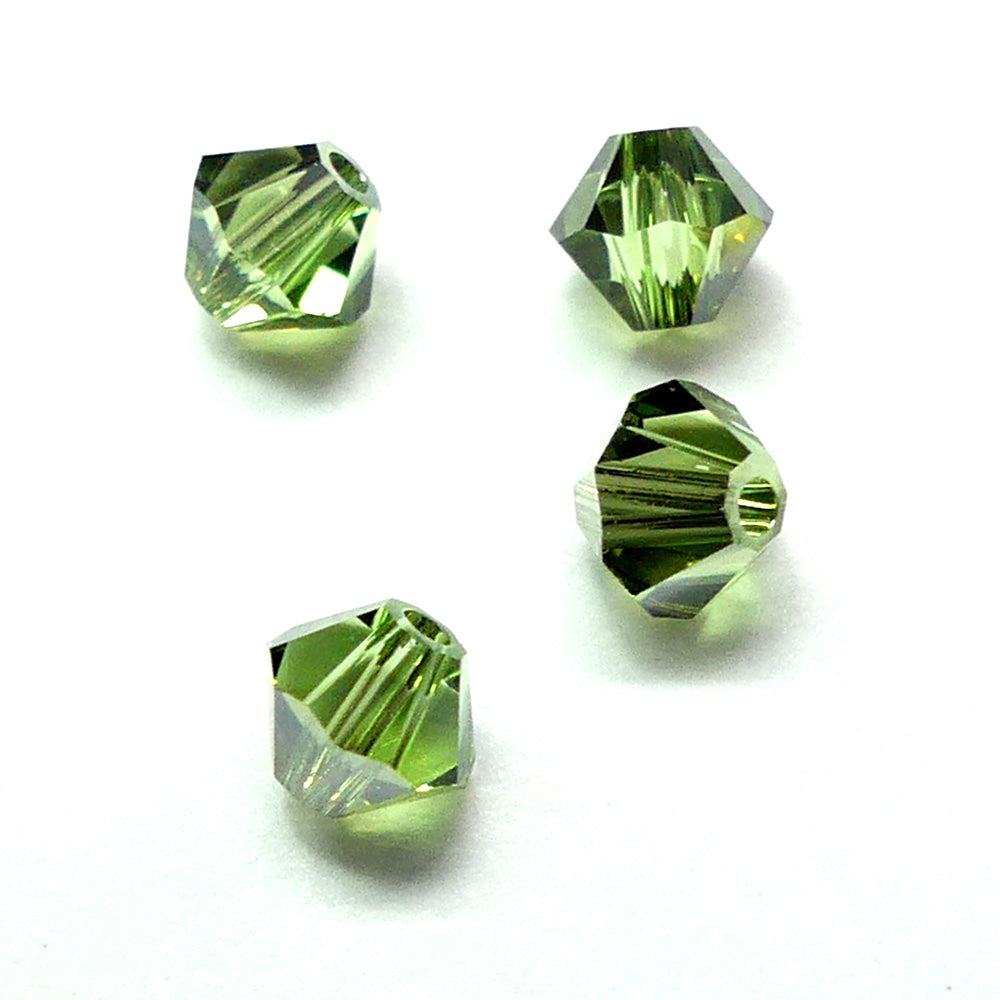 Bicone 4 - Peridot Satin (25 pces)