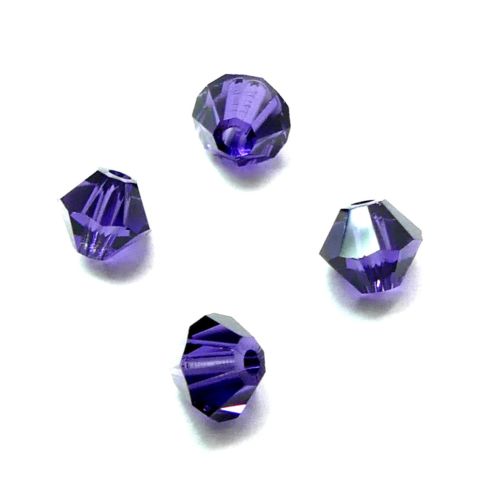 Bicone 4 - Velours Violette (25 pces)