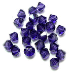 Bicone 4 - Velours Violette (25 pces)