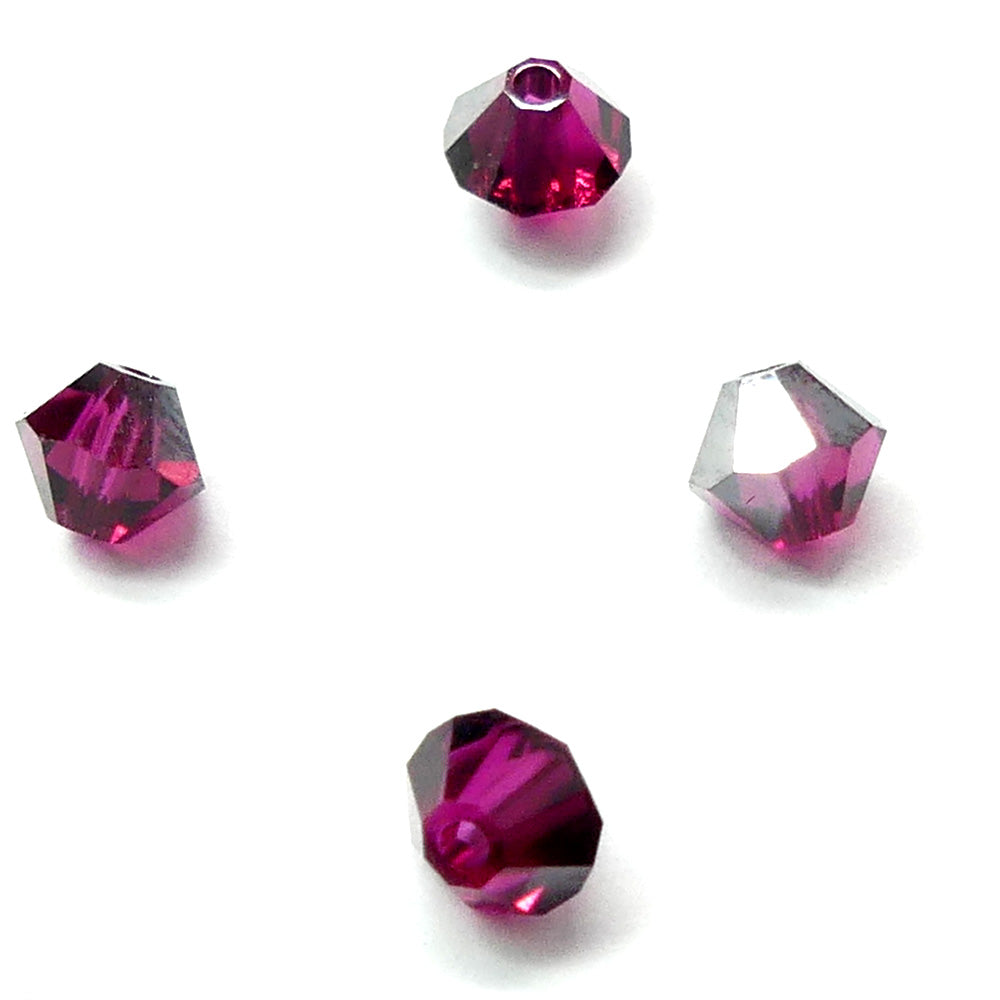 Bicone 4 - Rubis Satin (25 pces)