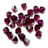 Bicone 4 - Rubis Satin (25 pces)