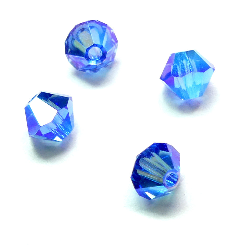 Bicone 4 - Saphir AB2x (25 pces)