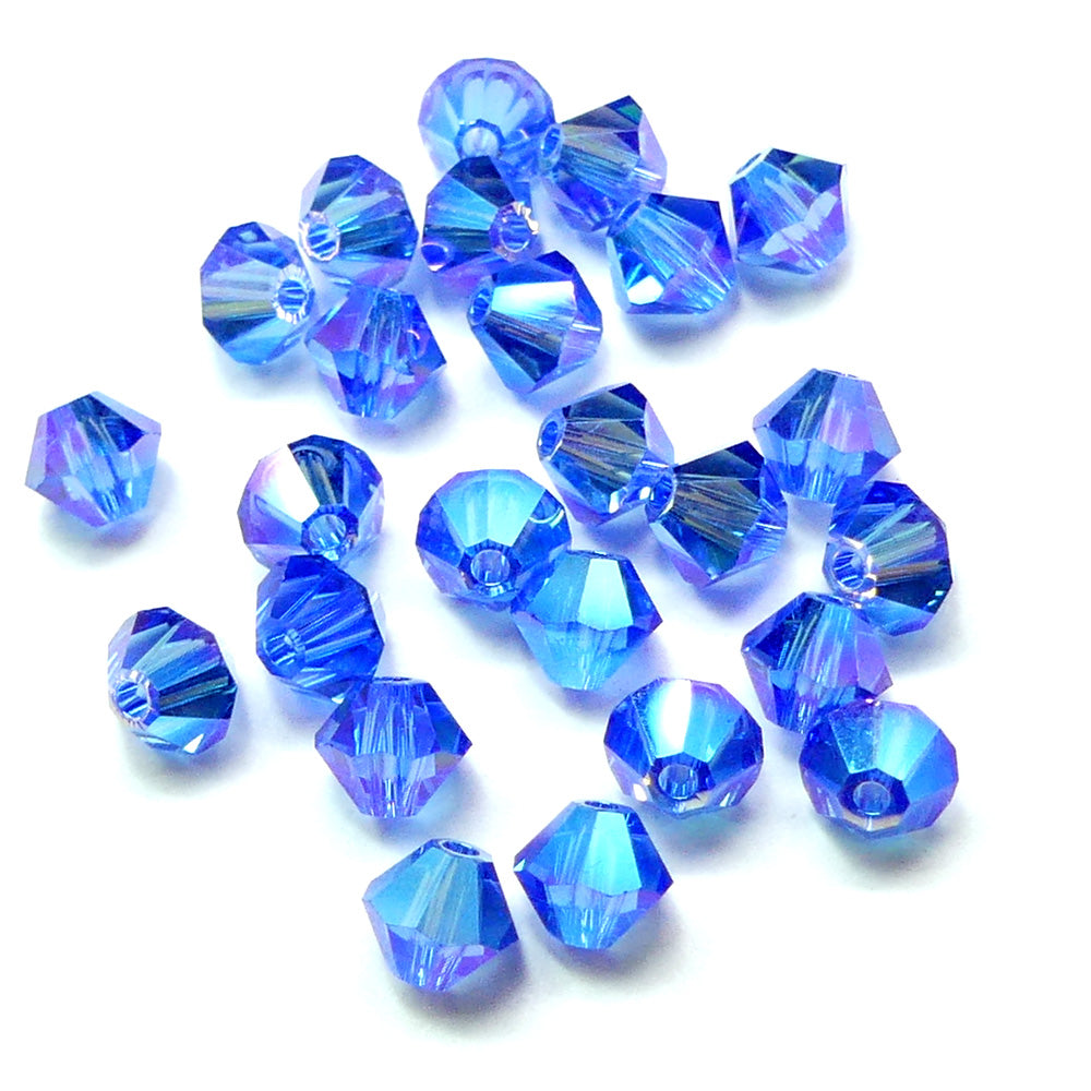 Bicone 4 - Saphir AB2x (25 pces)