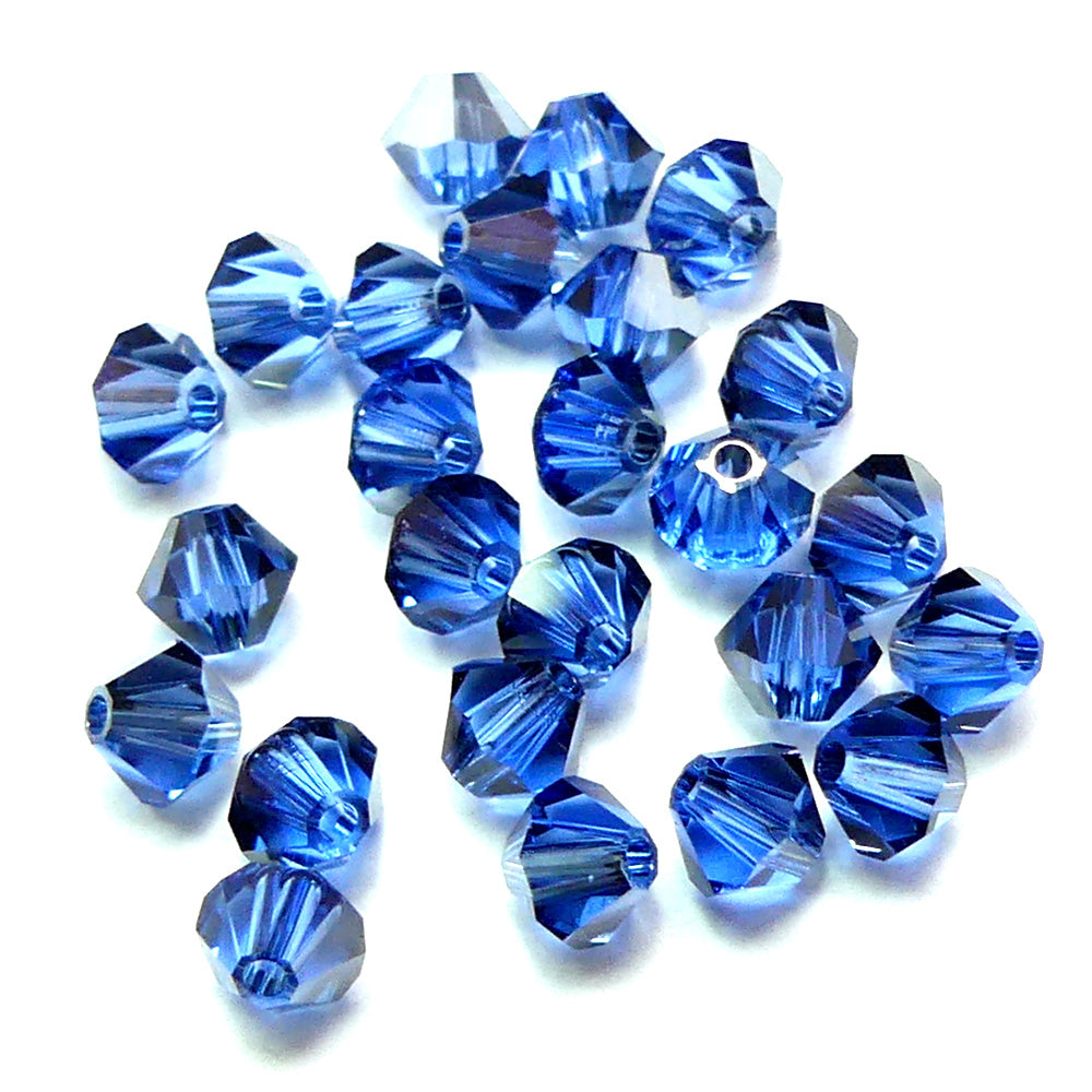 Bicone 4 - Saphir Satin (25 pces)