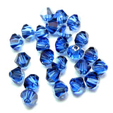 Bicone 4 - Saphir Satin (25 pces)