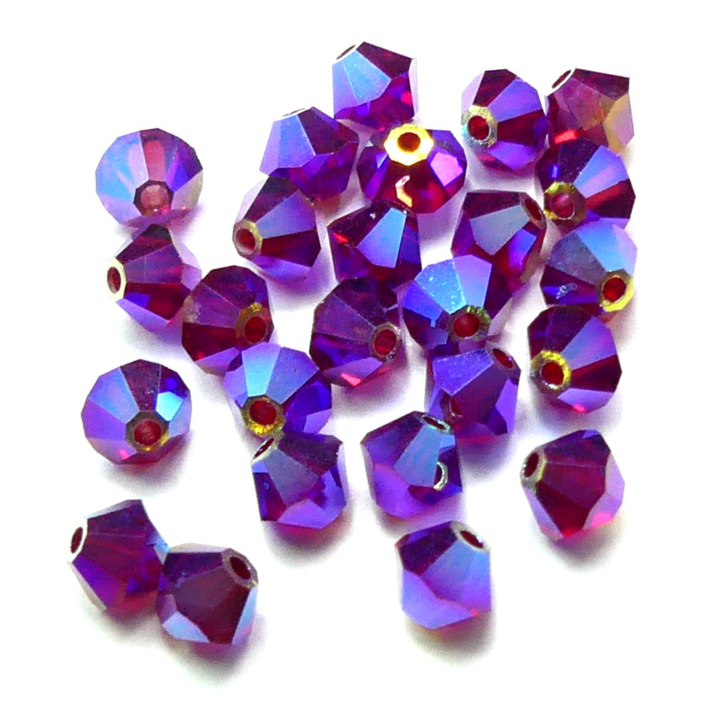 Bicone 4 - Siam AB2x (25 pces)