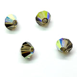 Bicone 4 - Quartz Fumé AB (25 pces)