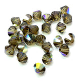 Bicone 4 - Quartz Fumé AB (25 pces)