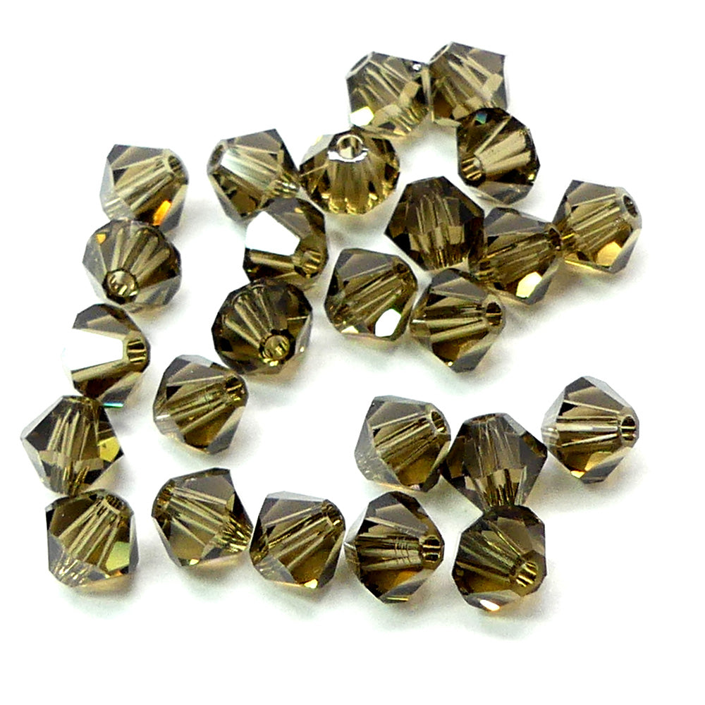 Bicone 4 - Quartz Fumé (25 pces)