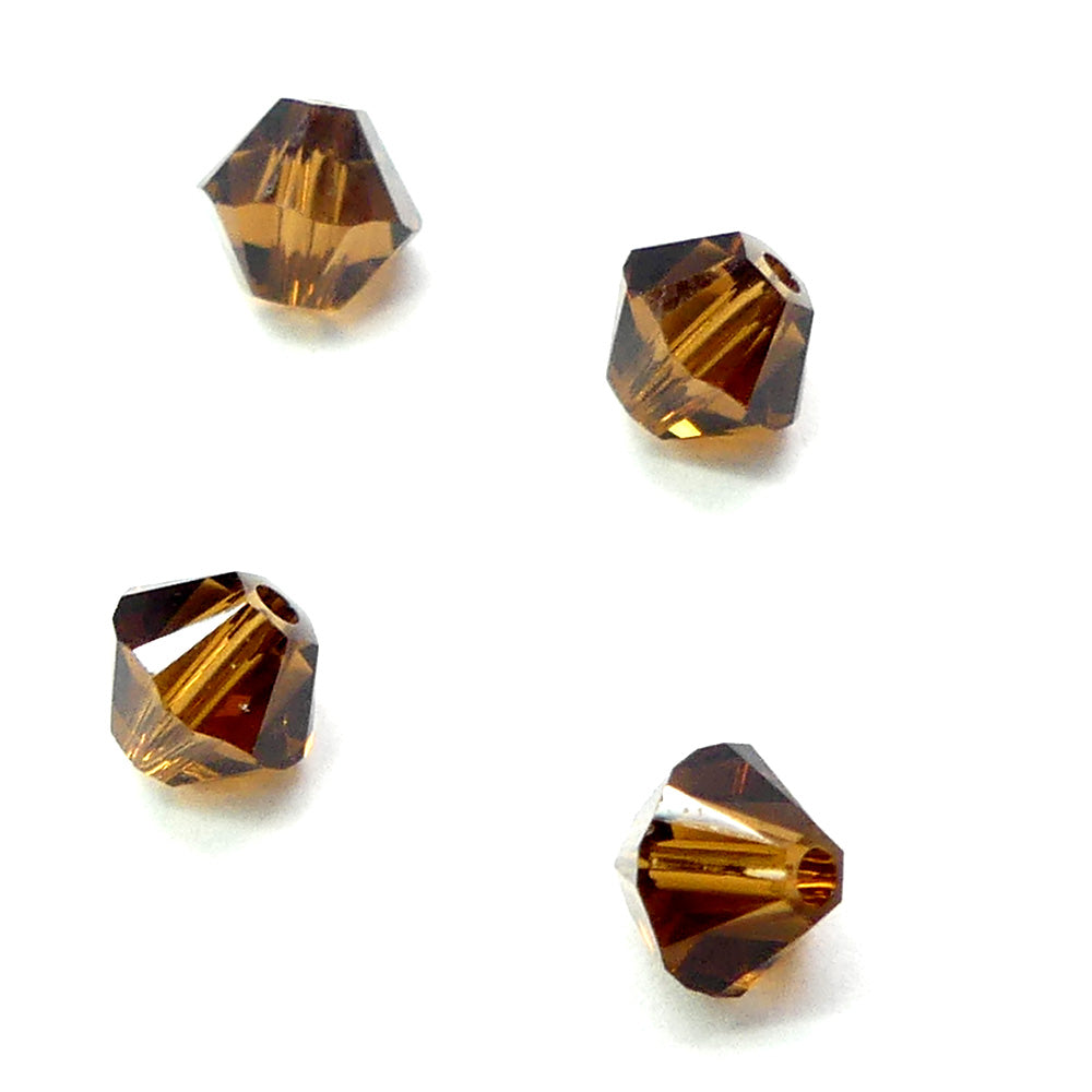 Bicone 4 - Topaze Fumée (25 pces)