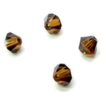 Bicone 4 - Topaze Fumée Satin (25 pces)