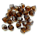 Bicone 4 - Topaze Fumée Satin (25 pces)