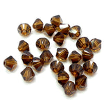 Bicone 4 - Topaze Fumée (25 pces)