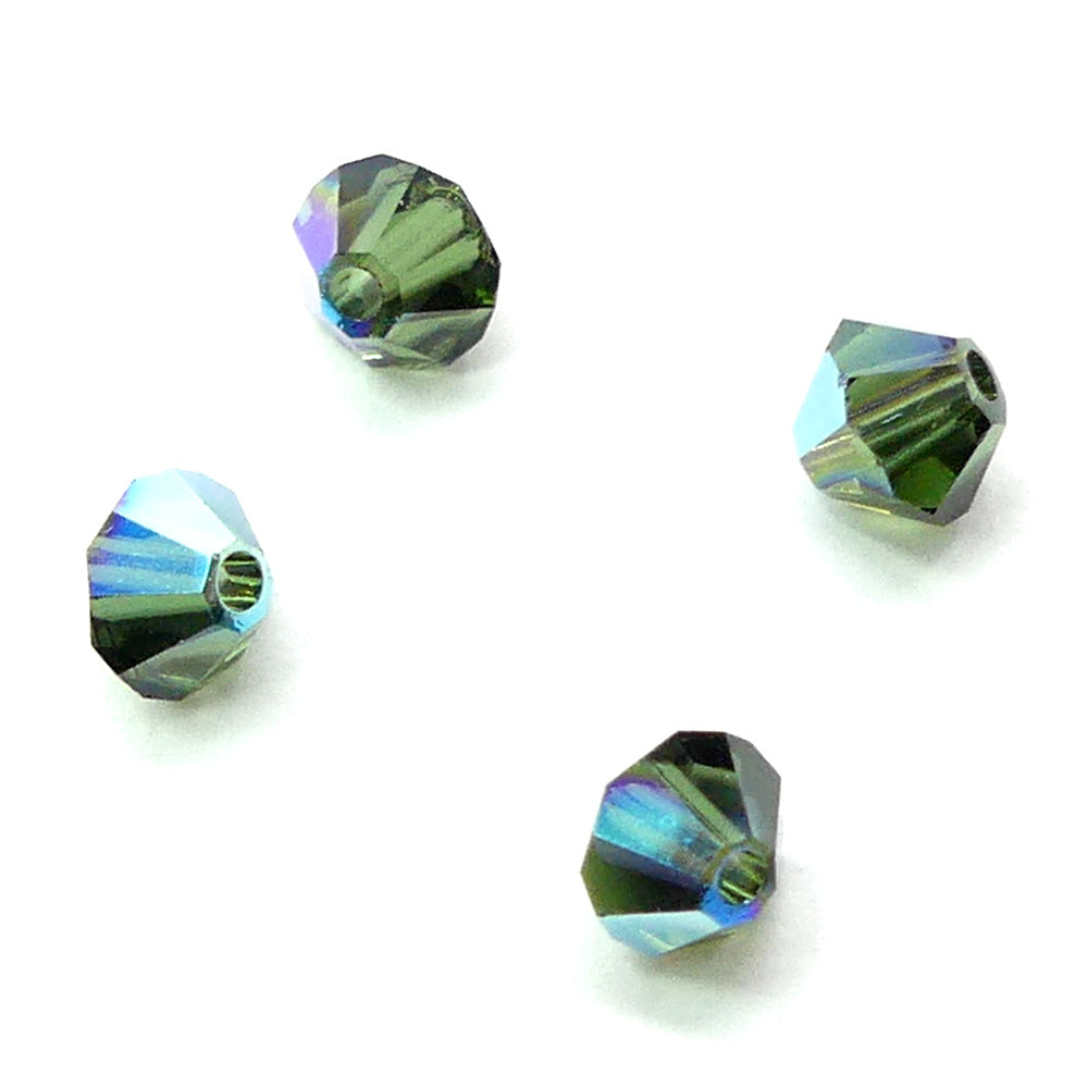 Bicone 4 - Tourmaline AB (25 pces)