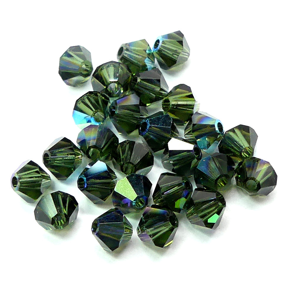 Bicone 4 - Tourmaline AB (25 pces)