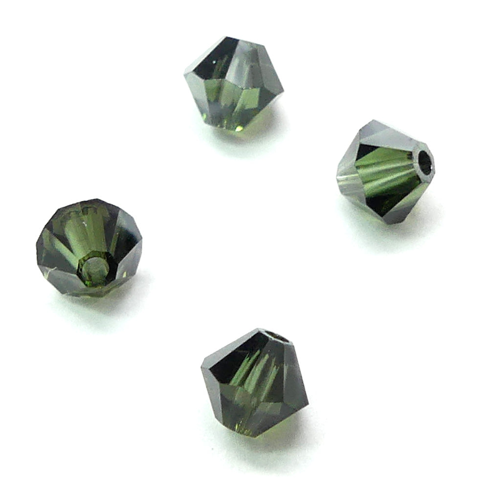 Bicone 4 - Tourmaline  Satin (25 pces)