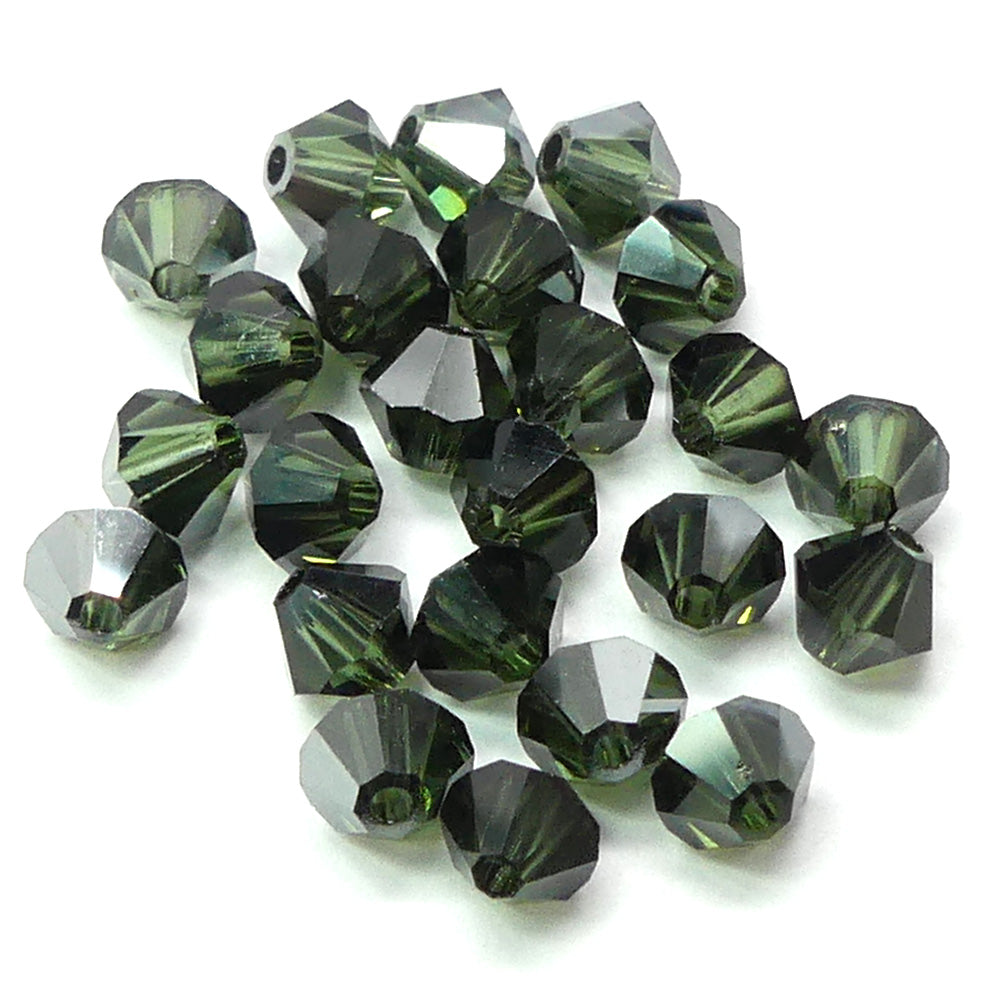 Bicone 4 - Tourmaline  Satin (25 pces)