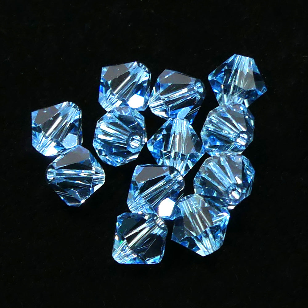 Bicone 6 - Aquamarine (12 pces)
