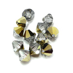 Bicone 6 - Black Diamond Dorado (12 pces)