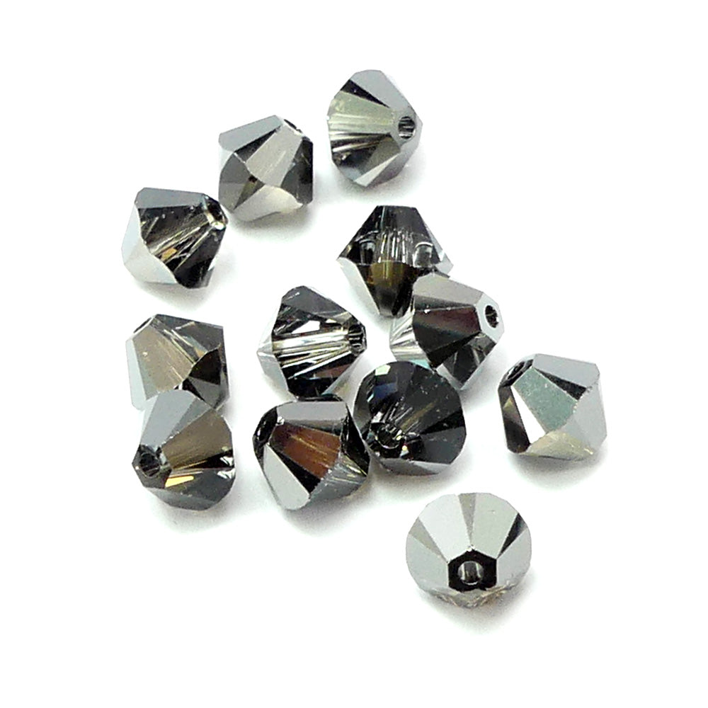 Bicone 6 - Crystal Silver Night (12 pces)