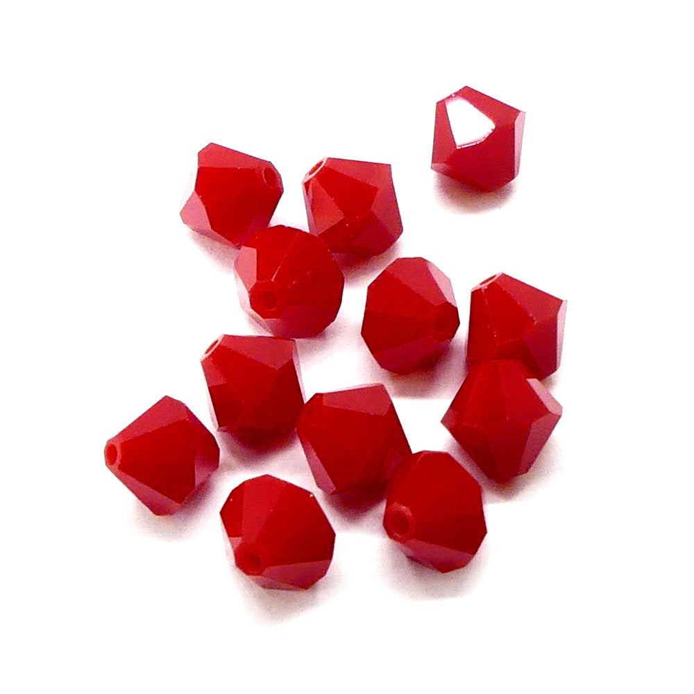 Bicone 6 - Dark Red Coral (12 pces)