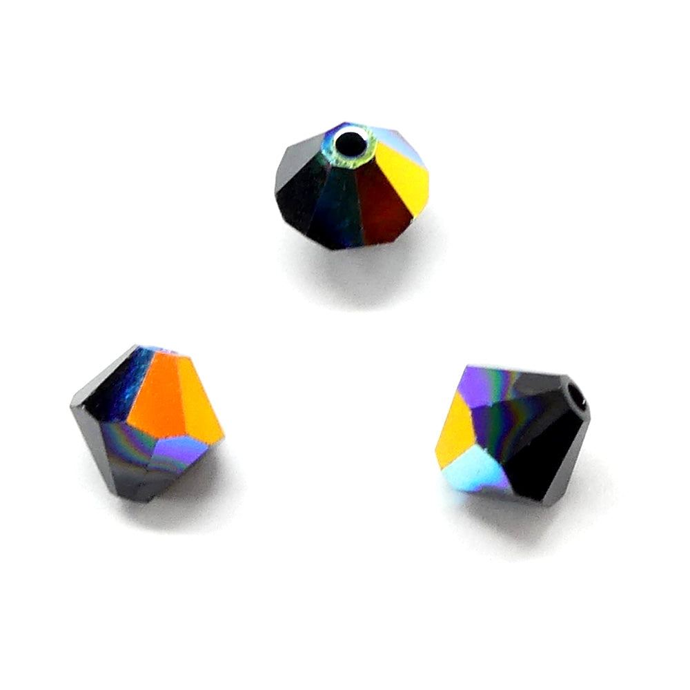 Bicone 6 - Jet AB (12 pces)