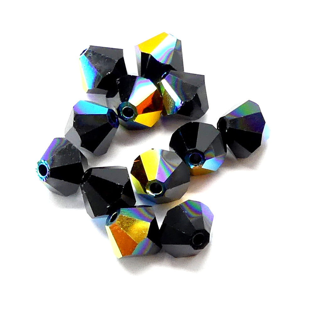 Bicone 6 - Jet AB (12 pces)