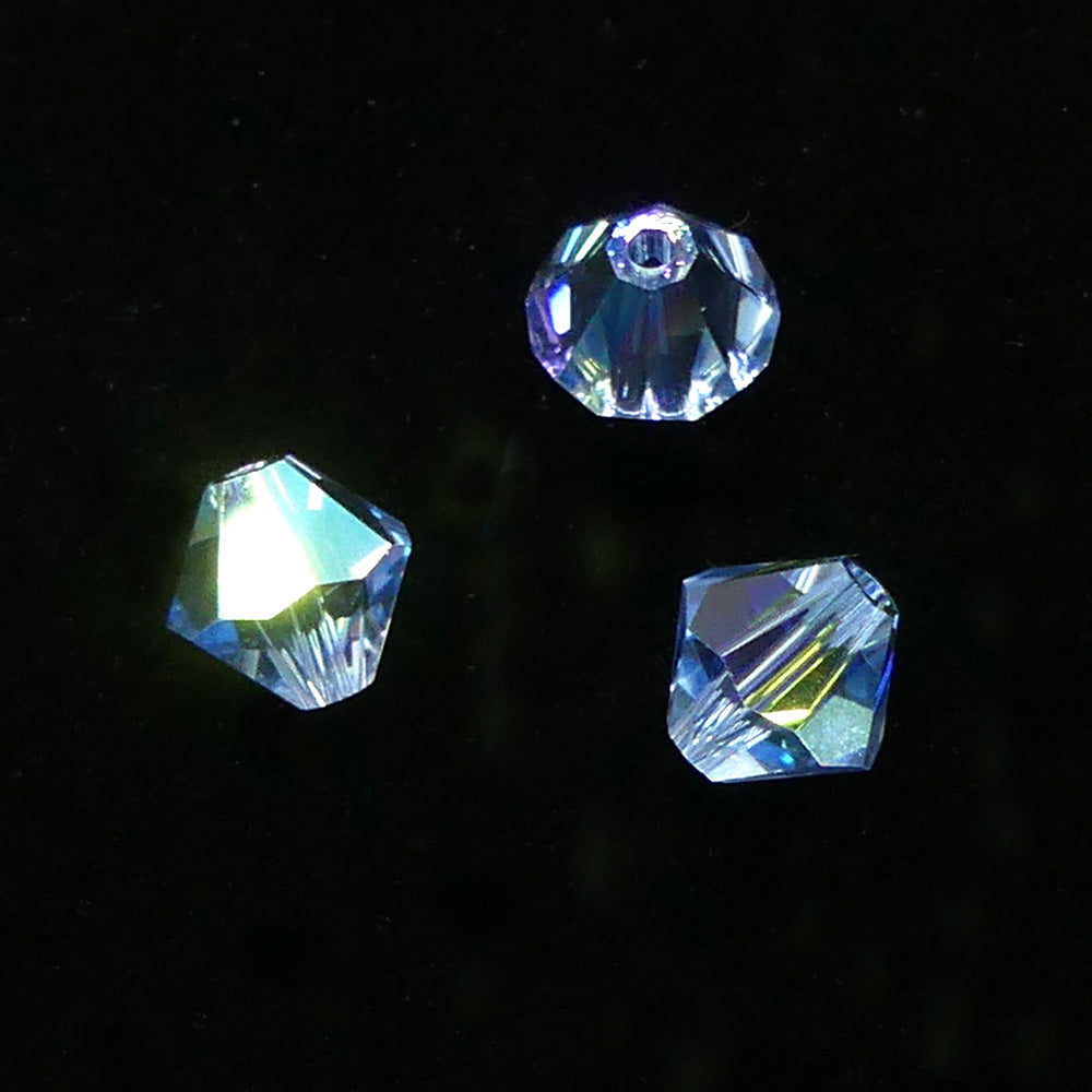 Bicone 6 - Light Sapphire AB (12 pces)