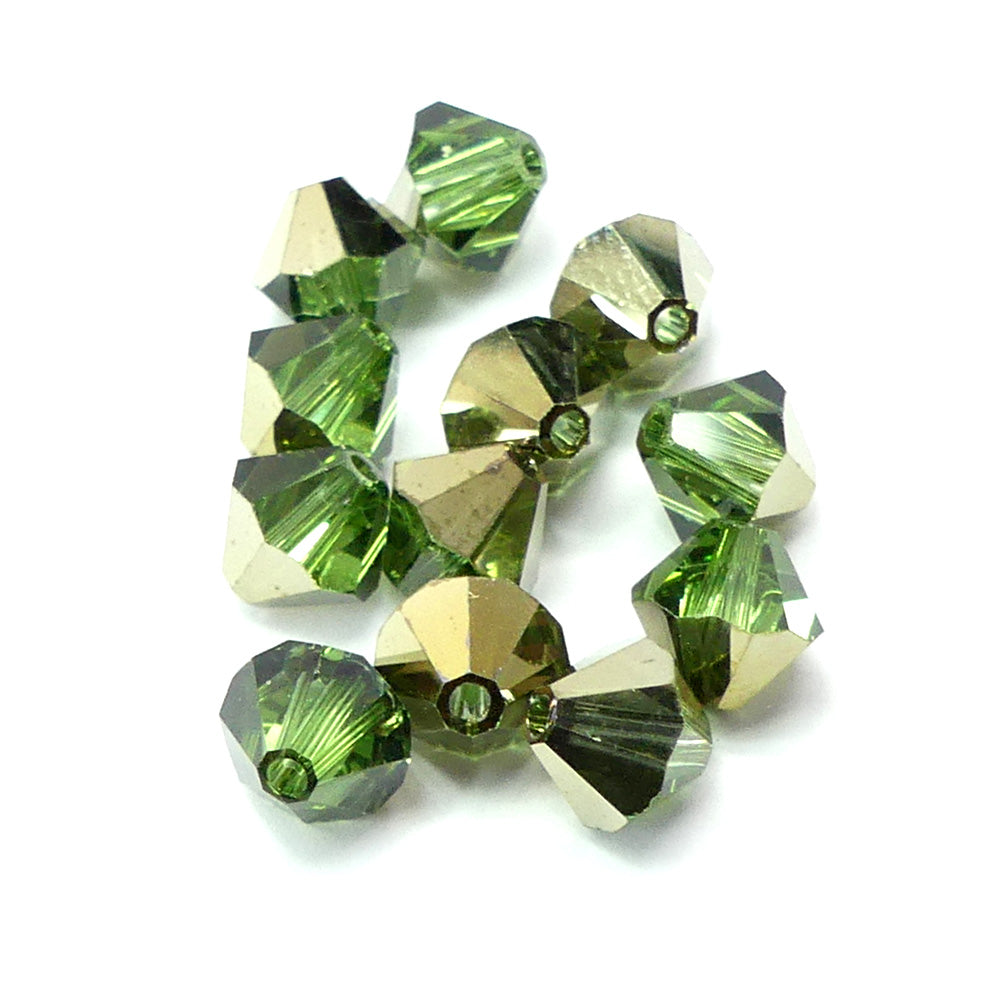 Bicone 6 - Peridot Dorado (12 pces)