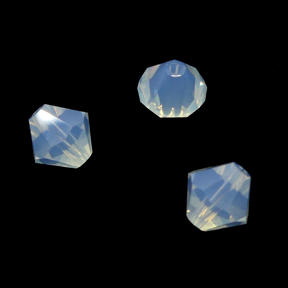 Bicone 8 - White Opal (5 pces)