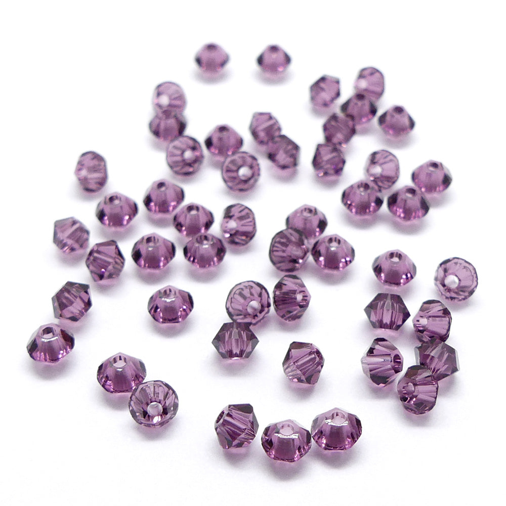 Bicone 3 - Amethyst (25 pces)