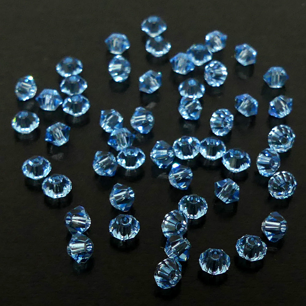 Bicone 3 - Aquamarine (25 pces)