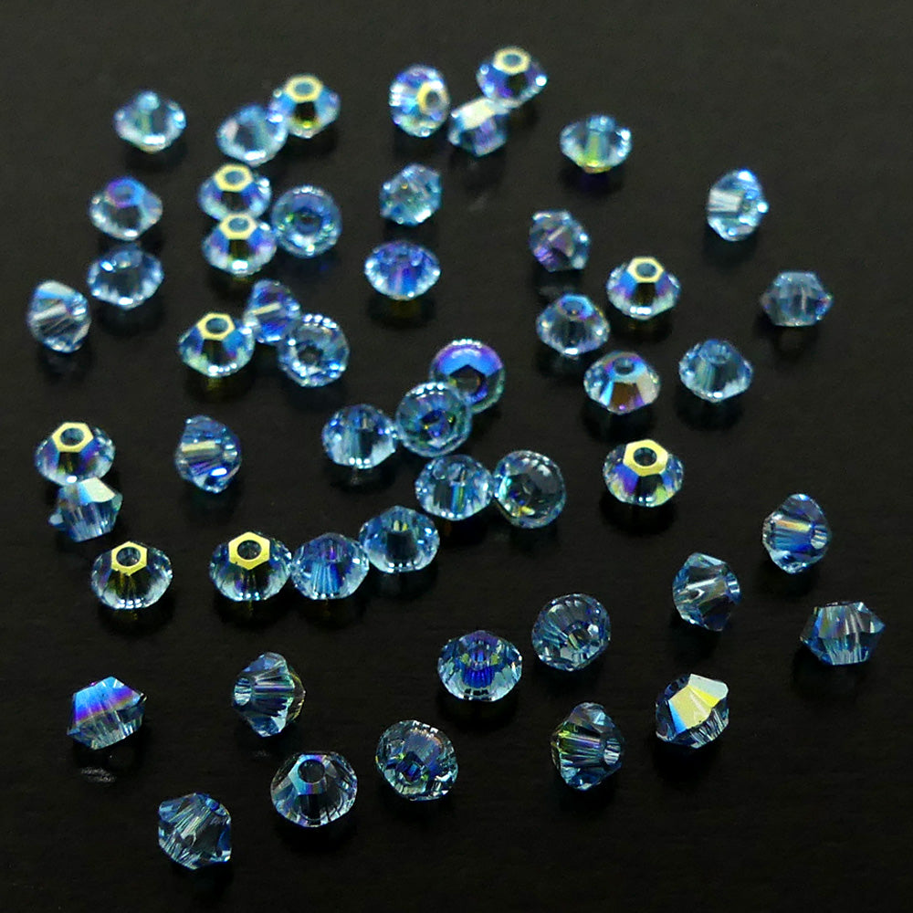 Bicone 3 - Aquamarine AB (25 pces)