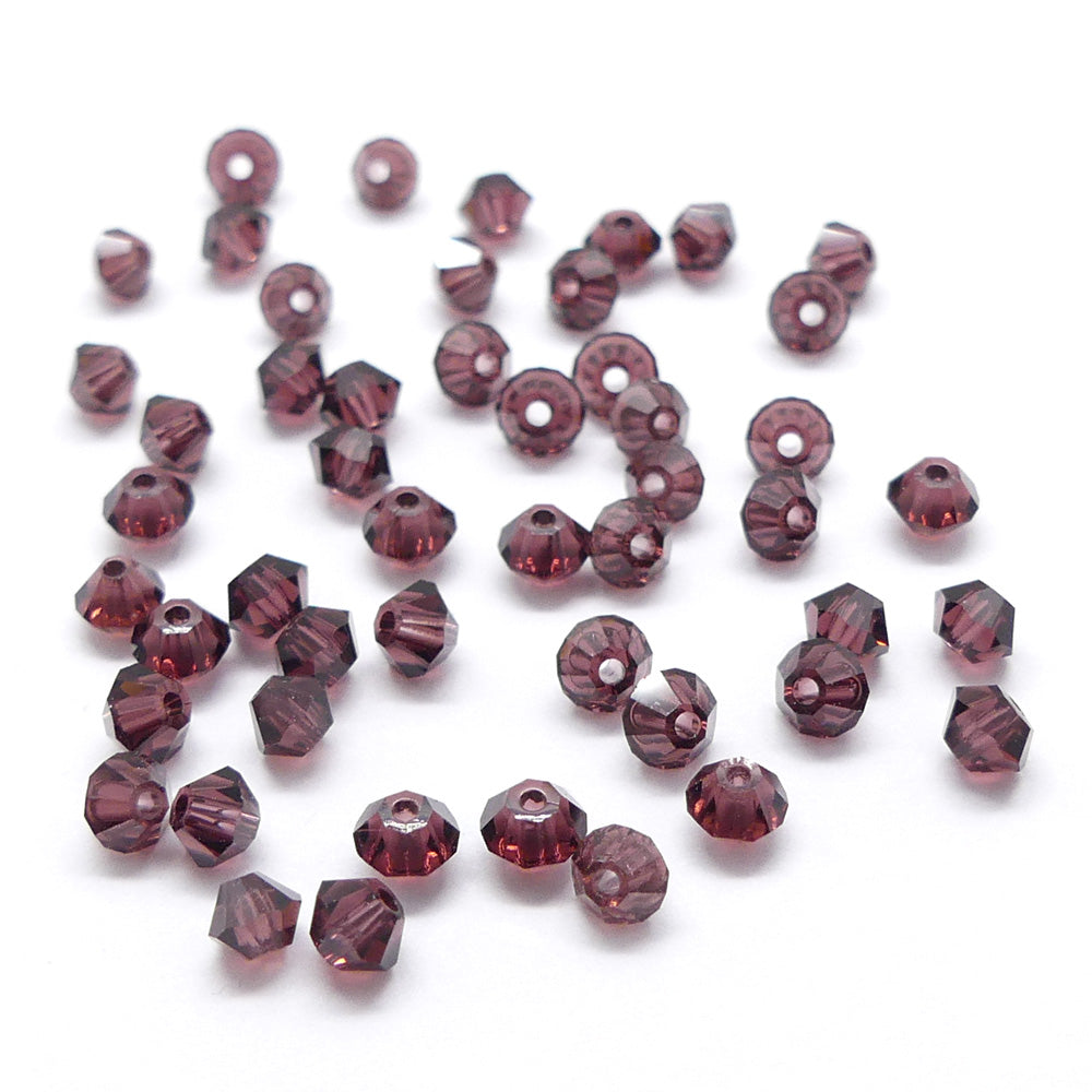 Bicone 3 - Burgundy (25 pces)