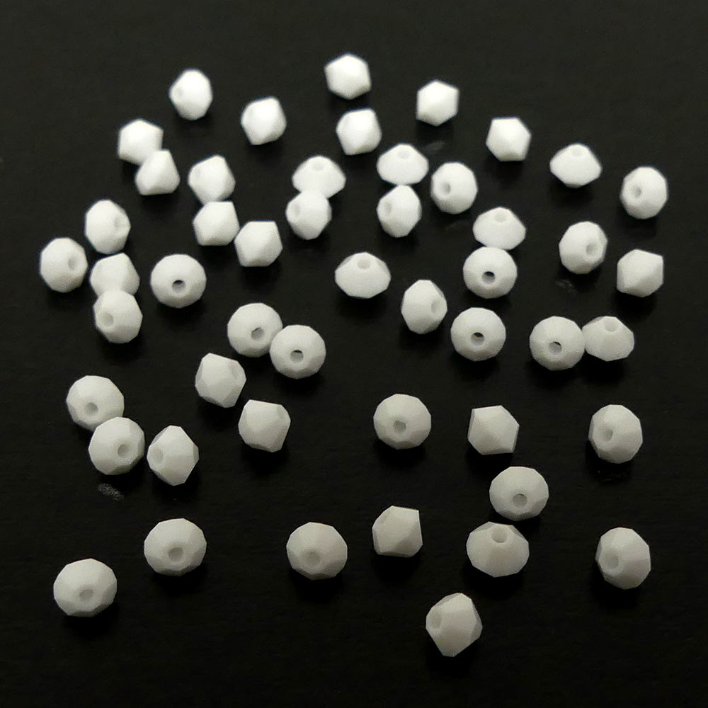 Bicone 3 - Chalk White (25 pces)