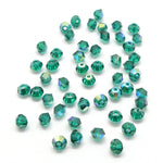 Bicone 3 - Emerald AB (25 pces)