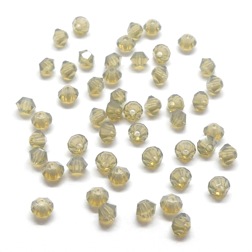 Bicone 3 - Light Grey Opal (25 pces)