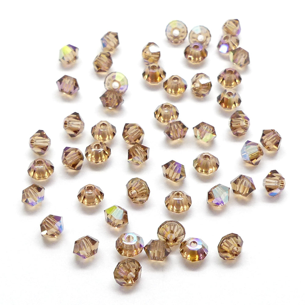 Bicone 3 - Light Smoked Topaze AB (25 pces)