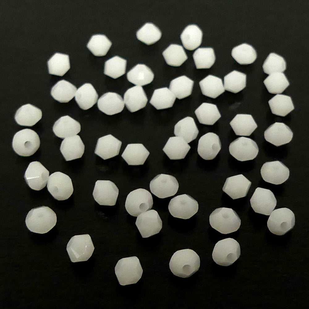 Bicone 3 - White Alabaster (25 pces)