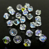 Bicone 4 - Cristal Glacier Bleu (25 pces)