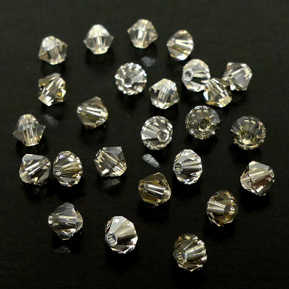 Bicone 4 - Cristal Argent Ombré (25 pces)